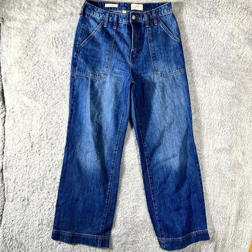 Universal Thread Goods Co High Rise Wide Leg Jeans‎ Womens 6R Blue Denim Cotton